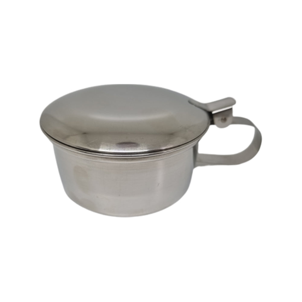 Sahyog Wellness Stainless Steel Slovia Spitting Mug with Lid Sputum Pot with Cover,100 ML (White)