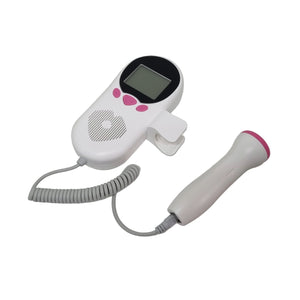 Sahyog Wellness Fetal Doppler with Battery & Built-in Speaker for Fetal Heart Rate Monitor for Home and Clinic (White & Pink)