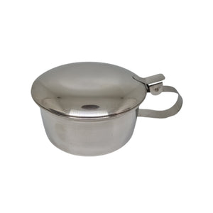 Sahyog Wellness Stainless Steel Slovia Spitting Mug with Lid Sputum Pot with Cover,100 ML (White)