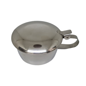 Sahyog Wellness Stainless Steel Slovia Spitting Mug with Lid Sputum Pot with Cover,100 ML (White)