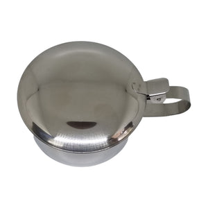 Sahyog Wellness Stainless Steel Slovia Spitting Mug with Lid Sputum Pot with Cover,100 ML (White)