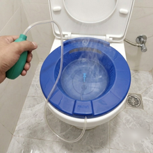 Load image into Gallery viewer, Sahyog Wellness Sitz Bath for Toilet Seat | Sitz Bath Basin with Air Pump &amp; Tube | Hemorrhoids, Piles, Postpartum &amp; Perineal Care | Durable Medical Grade Plastic | Easy to Use | Blue