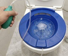 Load image into Gallery viewer, Sahyog Wellness Sitz Bath for Toilet Seat | Sitz Bath Basin with Air Pump &amp; Tube | Hemorrhoids, Piles, Postpartum &amp; Perineal Care | Durable Medical Grade Plastic | Easy to Use | Blue