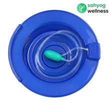Load image into Gallery viewer, Sahyog Wellness Sitz Bath for Toilet Seat | Sitz Bath Basin with Air Pump &amp; Tube | Hemorrhoids, Piles, Postpartum &amp; Perineal Care | Durable Medical Grade Plastic | Easy to Use | Blue