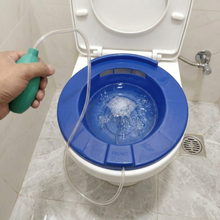 Load image into Gallery viewer, Sahyog Wellness Sitz Bath for Toilet Seat | Sitz Bath Basin with Air Pump &amp; Tube | Hemorrhoids, Piles, Postpartum &amp; Perineal Care | Durable Medical Grade Plastic | Easy to Use | Blue