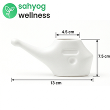 Load image into Gallery viewer, Sahyog Wellness Durable Small Jal Neti Pot for Nasal Cleansing, Nose Rinse Pot for Traditional Yoga &amp; Neti Practice, White, 1 Piece