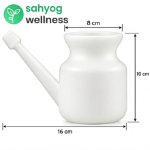 Load image into Gallery viewer, Sahyog Wellness Durable Small Jal Neti Pot for Nasal Cleansing, Nose Rinse Pot for Traditional Yoga &amp; Neti Practice, White, 1 Piece