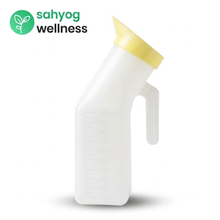 Load image into Gallery viewer, Sahyog Wellness Autoclavable Urine Pot for Men &amp; Women, Leakproof Urinal Bottle with Lid for Emergency Use, Reusable Portable Urine Container, White, Pack of 1