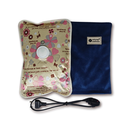 Sahyog Wellness Electrical Hot Water Heating Bag/Bottle/Pad with Cover (Multi-color)