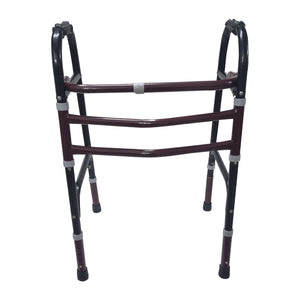 Sahyog Wellness Height Adjustable Folding Walker for Adults, Senior Citizens and Patients - Made in India (Black)