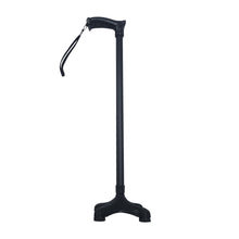Load image into Gallery viewer, Sahyog Wellness Height Adjustable Walking Stick for Elderly &amp; Physically Challenged with 4 Legs (Black)
