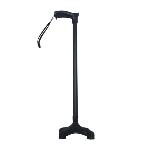 Sahyog Wellness Height Adjustable Walking Stick for Elderly & Physically Challenged with 4 Legs (Black)