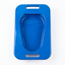 Load image into Gallery viewer, Sahyog Wellness Unisex Polypropylene Bed Pan with Lid, Portable Bedpan for Men and Women, Personal Hygiene and Patient Care Accessory, Blue