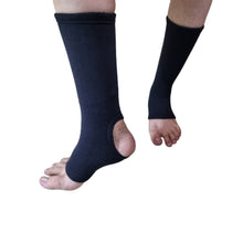 Load image into Gallery viewer, Sahyog Wellness 4 way Stretchable Ankle Compression Support Joint Pain Relief, Sprains, Tendonitis Reduce, For Men &amp; Women (Black) (1 Pair)