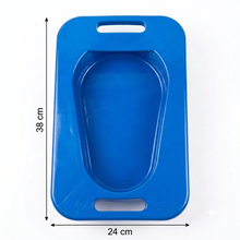 Load image into Gallery viewer, Sahyog Wellness Unisex Polypropylene Bed Pan with Lid, Portable Bedpan for Men and Women, Personal Hygiene and Patient Care Accessory, Blue
