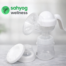 Load image into Gallery viewer, Sahyog Wellness Manual Breast Pump for Painless breast milk expression with Storage Milk Bottle