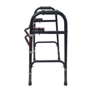 Sahyog Wellness Height Adjustable Folding Walker for Adults, Senior Citizens and Patients - Made in India (Black)