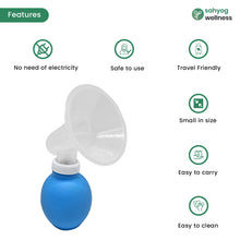 Load image into Gallery viewer, Sahyog Wellness Small Sized Travel Manual Breast Pump (Blue)