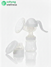 Load image into Gallery viewer, Sahyog Wellness Manual Breast Pump for Painless breast milk expression with Storage Milk Bottle