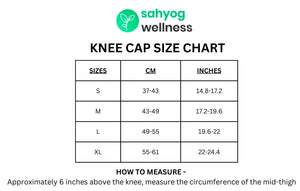 Sahyog Wellness Knee Cap for Pain Relief, Knee Support, Knee Compression Support, Knee Guard Brace For Exercise/Workout, Running/Jogging, Cycling for Men and Women - 1 Pair