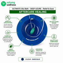 Load image into Gallery viewer, Sahyog Wellness Sitz Bath for Toilet Seat | Sitz Bath Basin with Air Pump &amp; Tube | Hemorrhoids, Piles, Postpartum &amp; Perineal Care | Durable Medical Grade Plastic | Easy to Use | Blue