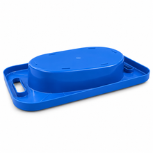 Load image into Gallery viewer, Sahyog Wellness Unisex Polypropylene Bed Pan with Lid, Portable Bedpan for Men and Women, Personal Hygiene and Patient Care Accessory, Blue