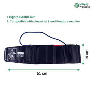 Sahyog Wellness Single Tube Extra Long XXL Size Blood Pressure Monitor Machine Cuff (22-42 cm) - Compatible with Omron