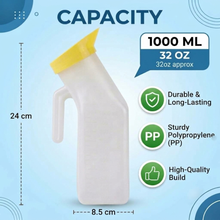 Load image into Gallery viewer, Sahyog Wellness Autoclavable Urine Pot for Men &amp; Women, Leakproof Urinal Bottle with Lid for Emergency Use, Reusable Portable Urine Container, White, Pack of 1
