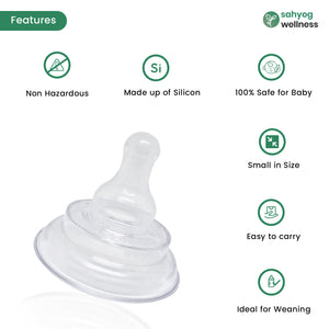 Sahyog Wellness Silicone Nipple Protector for Breast Feeding Mothers - 1 Pc (White)