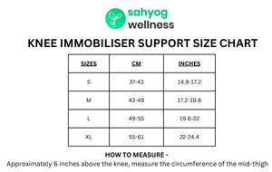 Sahyog Wellness 19" Long Immobiliser - Knee Brace Support for dislocation injuries, ligament tear for Men & Women