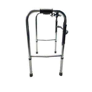 Sahyog Wellness Premium Light Weight Aluminum Height Adjustable Folding Walker for Adults, Senior Citizens and Patients - Made in India (White)