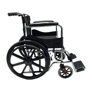 Sahyog Wellness Mag Wheel Steel Regular Foldable Wheelchair with Upto 100 KG capacity (Black)