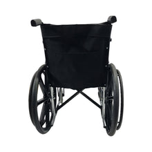 Load image into Gallery viewer, Sahyog Wellness Mag Wheel Steel Regular Foldable Wheelchair with Upto 100 KG capacity (Black)