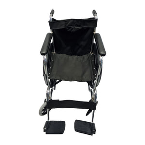 Sahyog Wellness Mag Wheel Steel Regular Foldable Wheelchair with Upto 100 KG capacity (Black)