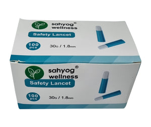 Sahyog Wellness Single Use Sterile Disposable Safety Lancet Device Needles Glucometer - Pack of 100 Pieces