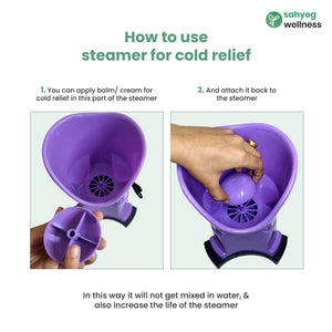 Sahyog Wellness Sturdy Vaporizer for Nose, Face & Cough Steamer Vaporiser with Safety Switch (Purple)