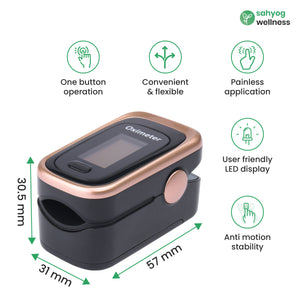 Sahyog Wellness Next Gen OLED Type Fingertip Pulse Oximeter with Recording Feature