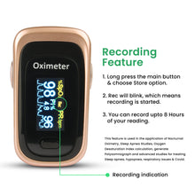 Load image into Gallery viewer, Sahyog Wellness Next Gen OLED Type Fingertip Pulse Oximeter with Recording Feature