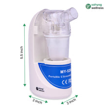 Load image into Gallery viewer, Sahyog Wellness Ultrasonic Nebulizer Machine (MY - 520A) with Nebulizer Kit including Children and Adult Masks